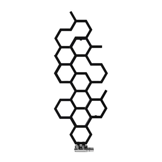 calorifer-decorativ-hexagon-negru